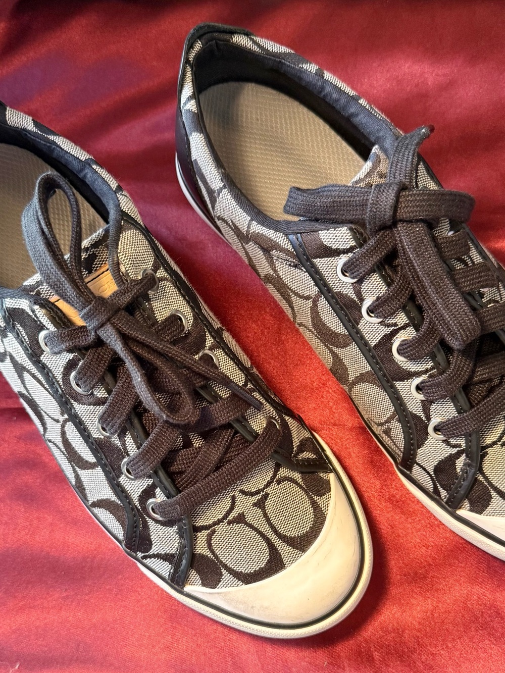 Coach Signature Canvas Sneakers - Picture 2 of 8